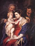 RUBENS, Pieter Pauwel The Holy Family with St Anne oil on canvas